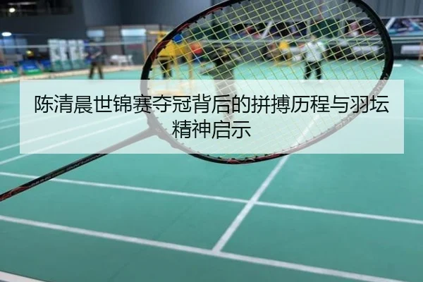 陈清晨世锦赛夺冠背后的拼搏历程与羽坛精神启示